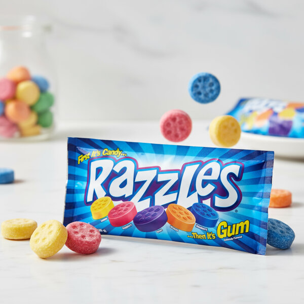 Razzles Original – Bonbon & Kaugummi in einem (40 g)