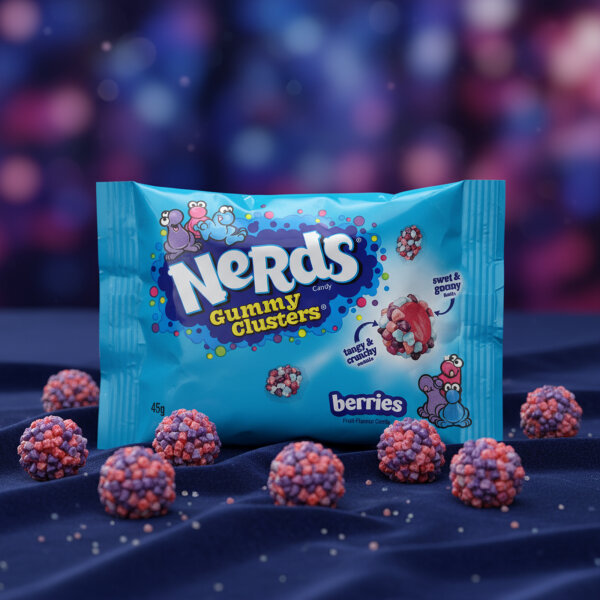 Nerds Gummy Clusters Berries 45 g – Fruchtig, sauer & knusprig
