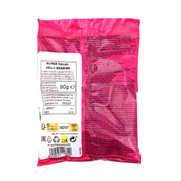 Fini Jelly Berries Moras 90 g – Fruchtige Geleebeeren, halal & glutenfrei