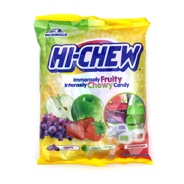 Morinaga Hi-Chew Original Mix – Kaubonbons mit Erdbeer-, Trauben- & Grünem-Apfel-Geschmack (100 g)