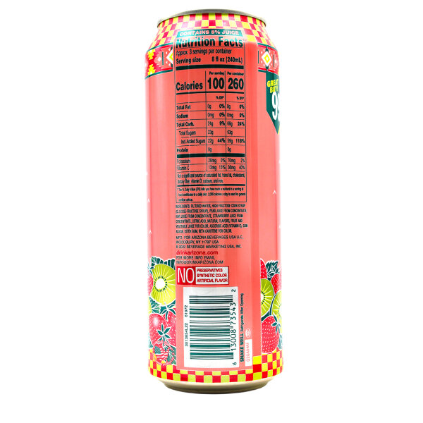 Arizona Kiwi Strawberry Fruchtsaftgetränk 650 ml – Erfrischender Mix