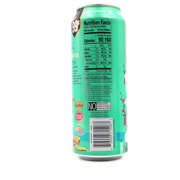 Arizona Green Tea mit Ginseng & Honig 650 ml – Erfrischender Eistee