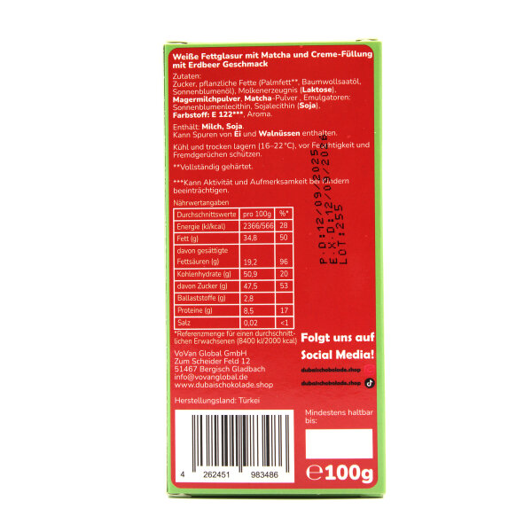 Los Bubos Monster Edition 100g | Matcha Strawberry Schokolade Limited Snack