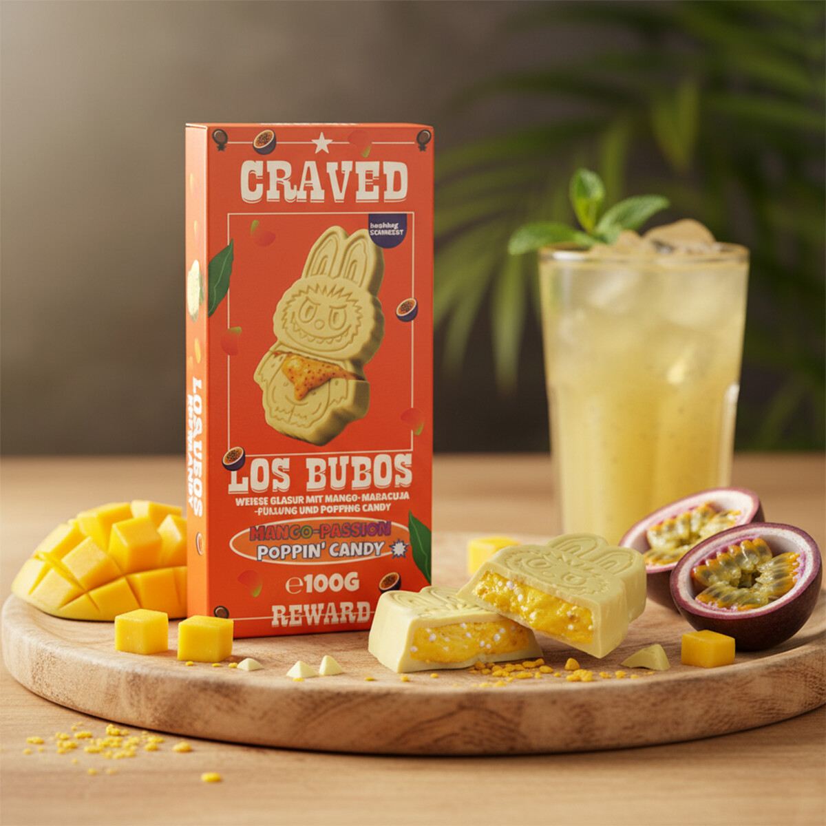 Craved Los Bubos Mango-Passion Popping Candy 100g Monster...
