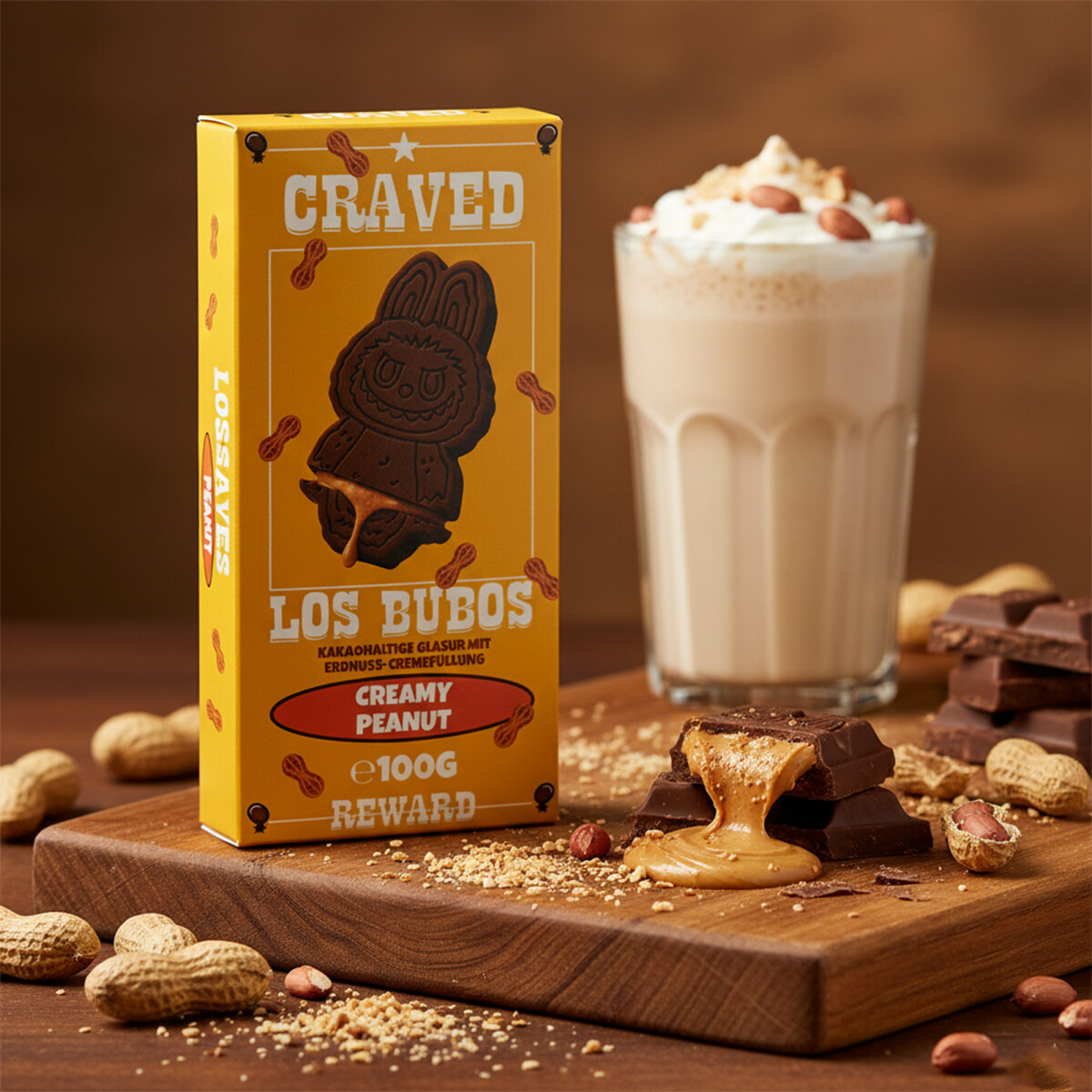 Craved Los Bubos Creamy Peanut 100g Monster Edition