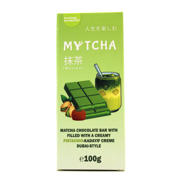 MYTCHA Matcha Pistachio-Kadayif (100 g) – Matcha-Schokolade mit Pistaziencreme, Dubai Style