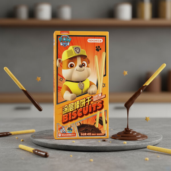 Paw Patrol Rubble Biscuits Schoko-Sticks Keksriegel 40g