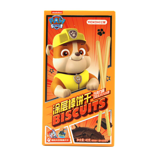 Paw Patrol Rubble Biscuits Schoko-Sticks Keksriegel 40g