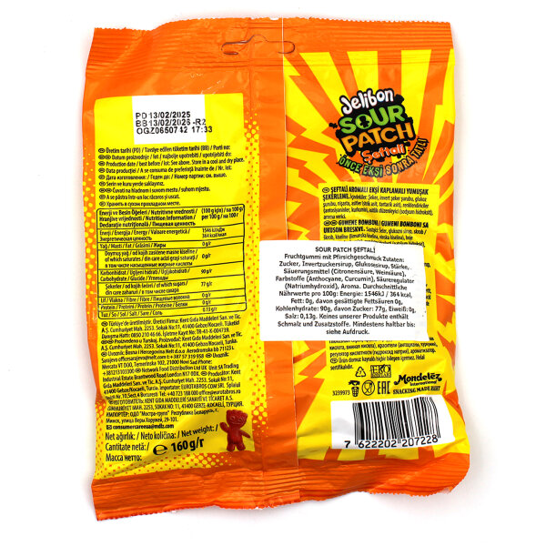Sour Patch Peach Fruchtgummi Pfirsich 160 g – Sauer & süß von Kent