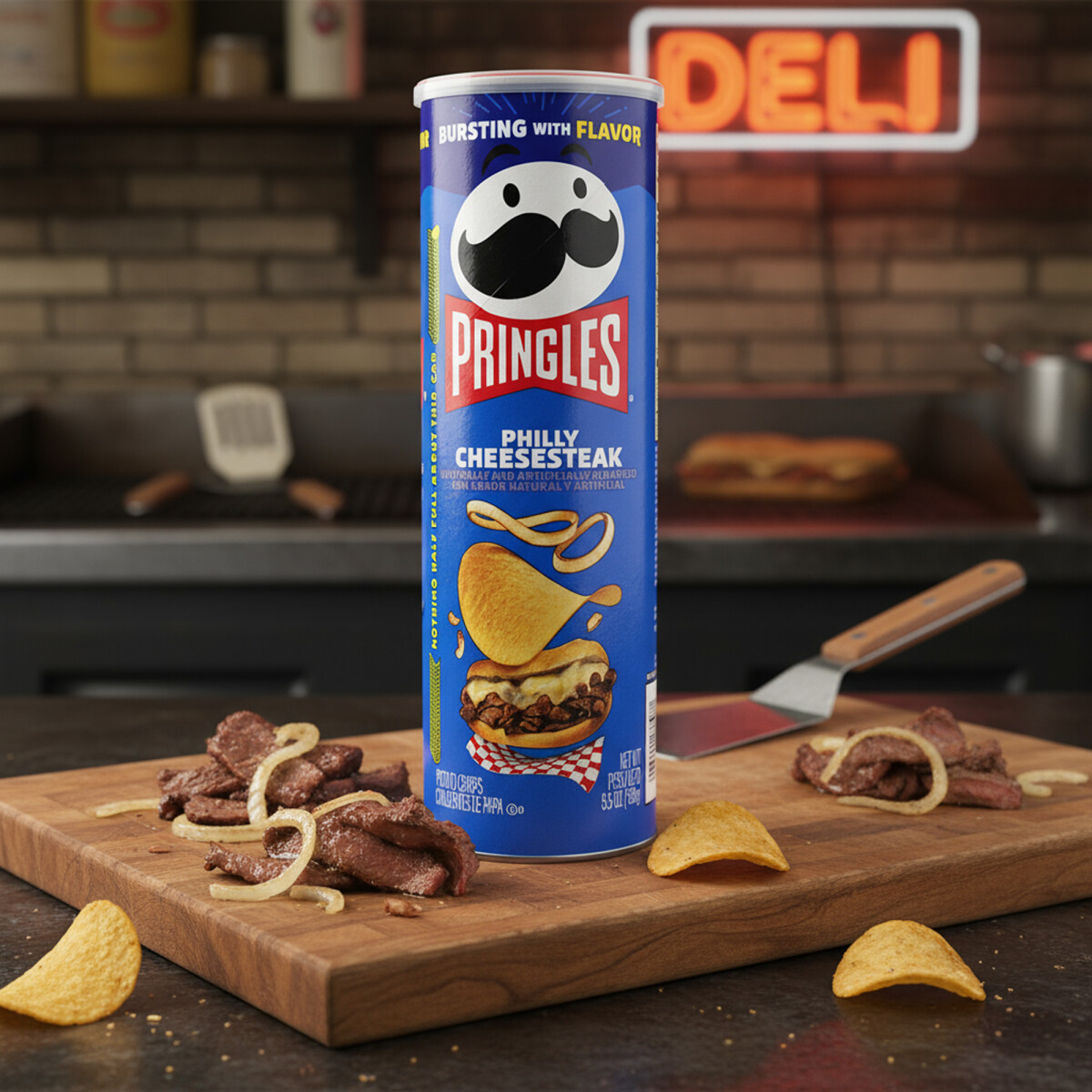 Pringles Philly Cheesesteak Chips 156 g –...