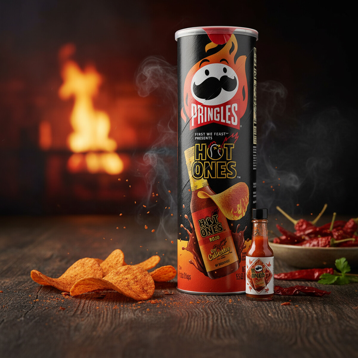 Pringles Hot Ones Rojo Chips 156 g – extra scharfer...