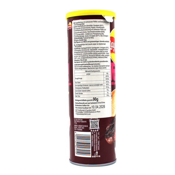 Lay’s Black Pepper Steak Flavor 90 g – Würzige Asia Chips mit Pfeffer-Steakgeschmack