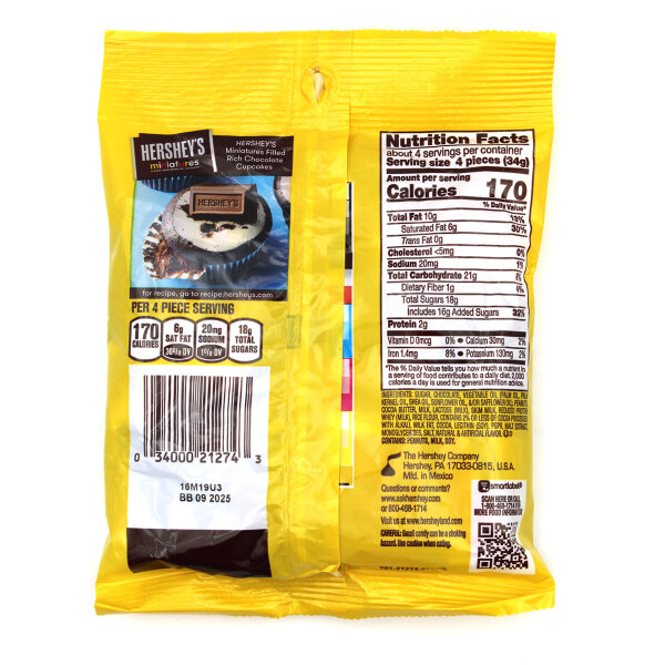 Hershey’s Miniatures Assorted Chocolate Candy 136 g | Mix aus 4 Sorten USA