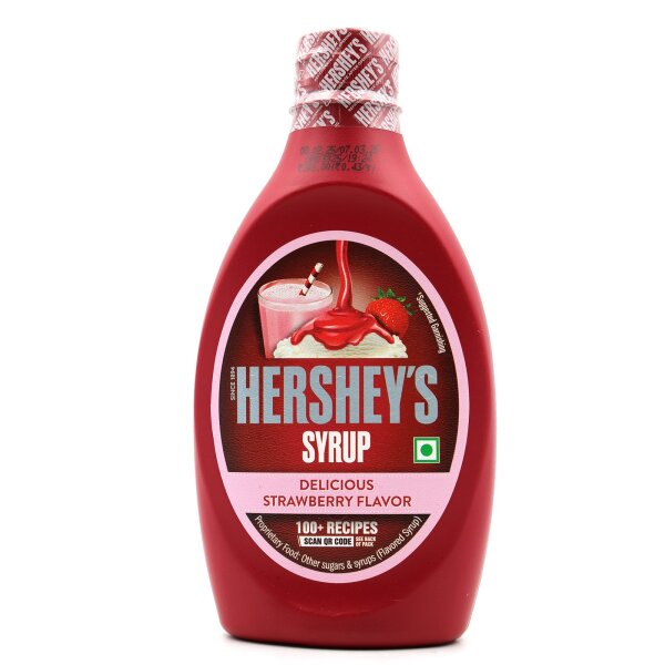 Hersheys Syrup Delicious Strawberry 623 g – Erdbeer-Sirup für Milch, Eis & Desserts, USA