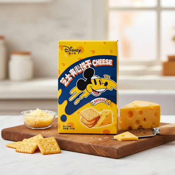 Disney × BinQi Cheese Sandwich Biscuits – Käse-Doppelkekse mit Cremefüllung (150 g)