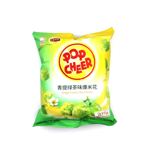 POP CHEER × Lipton – Grape Green Tea Popcorn (50 g) | Asiatisches Trend-Popcorn mit Grüntee & Traube