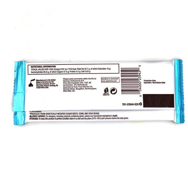Hershey’s Cookies ‘n’ Creme (43 g) – Weiße Schokolade mit Cookie-Stückchen | Original USA
