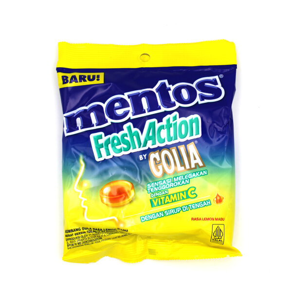 Mentos Fresh Action by Golia – Lemon Honey Flavor mit Vitamin C (100,8 g)