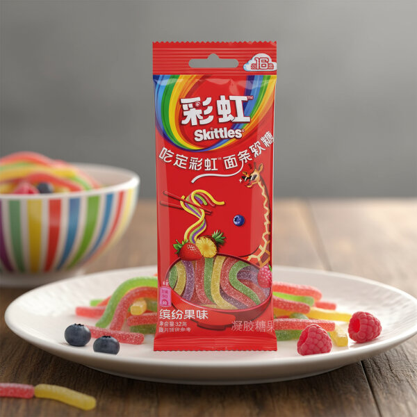 Skittles Fruit Strips – Rainbow Soft Candy (32 g)