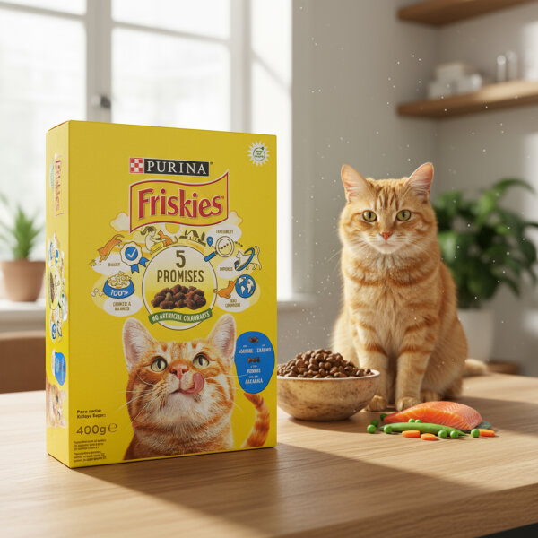 Friskies Katzenfutter 400g – Lachs & Gemüse Trockenmix