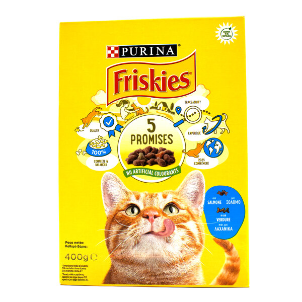 Friskies Katzenfutter 400g – Lachs & Gemüse Trockenmix