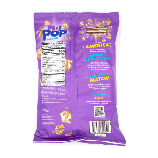 PB&J Pop Popcorn Grape 149 g – Smucker’s & Jif Snack