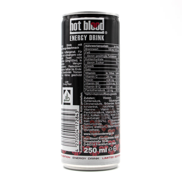 Hot Blood Açaí Energy Drink 250ml Deutschland