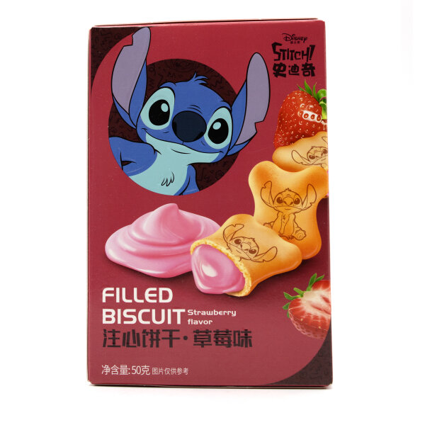Disney Stitch Gefüllte Kekse Erdbeer Geschmack 50g China