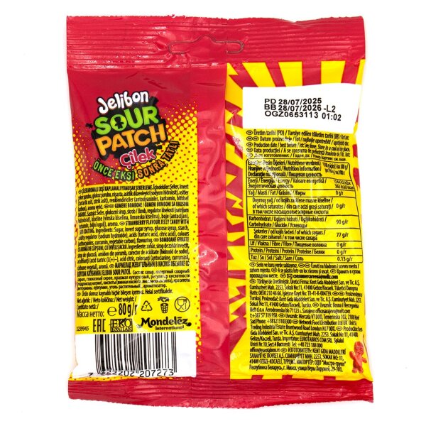 Kent Jelibon Sour Patch Çilek 80g Türkische Süßigkeiten