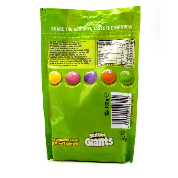Skittles Giants Crazy Sours 132g UK Import