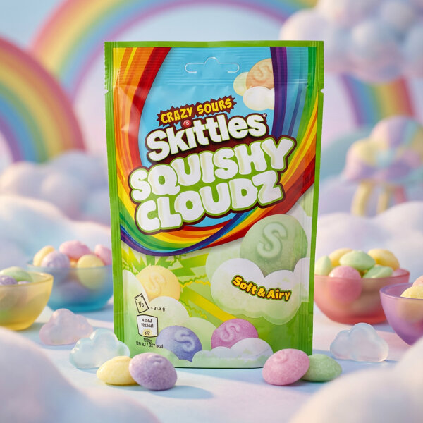 Skittles Crazy Sours Skittles Squishy Cloudz 94g UK