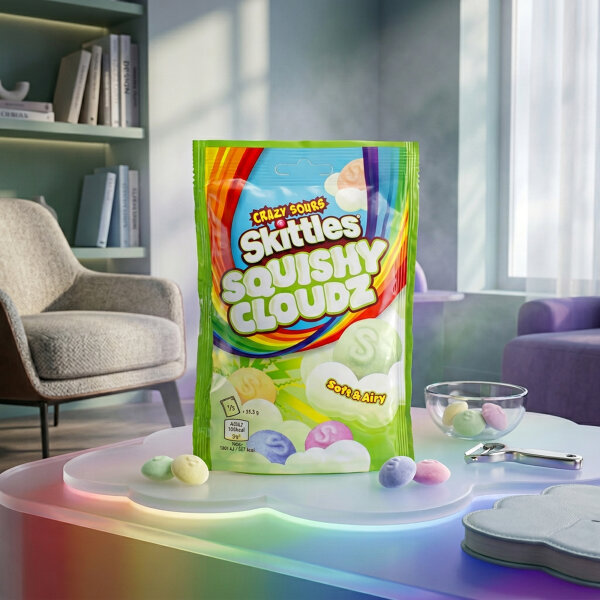 Skittles Squishy Clouds Sour 94 g – weiche Fruchtgummis