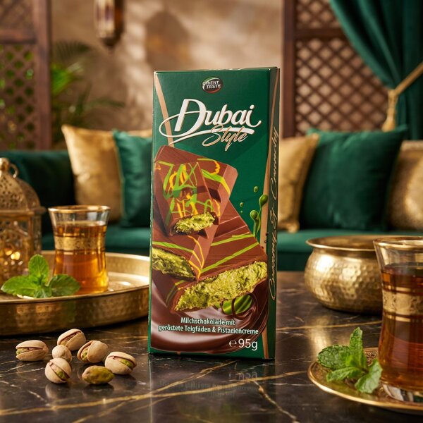 Dubai Style Pistazien-Schokolade 95 g – Orient Taste