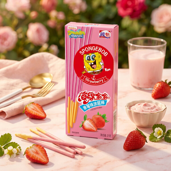 Jin Yi SpongeBob Kekse Erdbeergeschmack 21g China