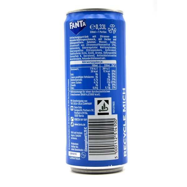 Fanta Lemon & Elderflower 330 ml – Zitrone & Holunderblüte