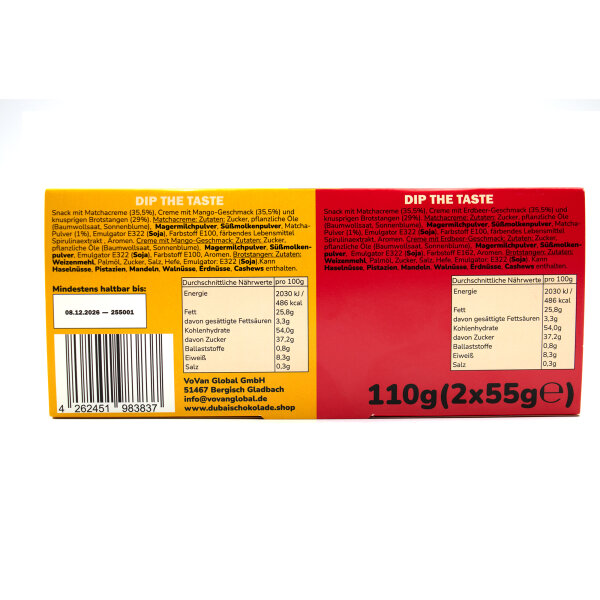 #schmeckt Dip The Taste I ♥ Matcha Duo 110g Snack