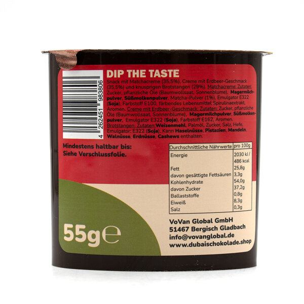 #schmeckt Dip The Taste I ♥ Matcha Duo 110g Snack