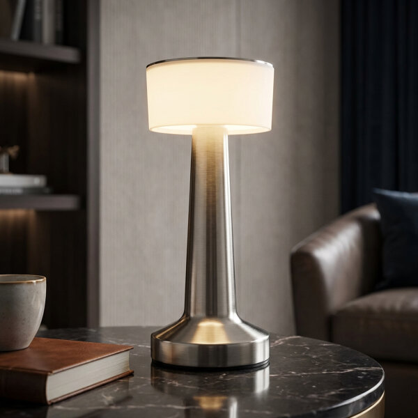 LED Tischlampe Touch dimmbar USB-C – Silber