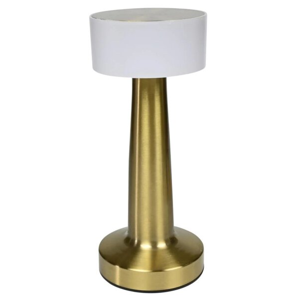 LED Tischlampe wiederaufladbar dimmbar touch Gold display
