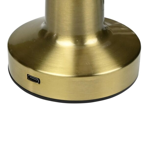 LED Tischlampe wiederaufladbar dimmbar touch Gold display