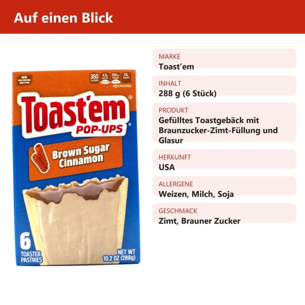 Toast’em Pop-Ups Brown Sugar Cinnamon 6er 288g