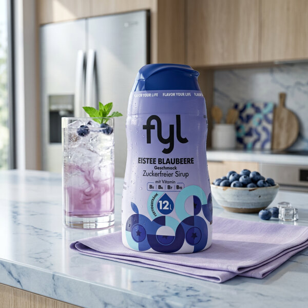 fyl Eistee Blaubeere zuckerfreier Sirup 48 ml für 12 L