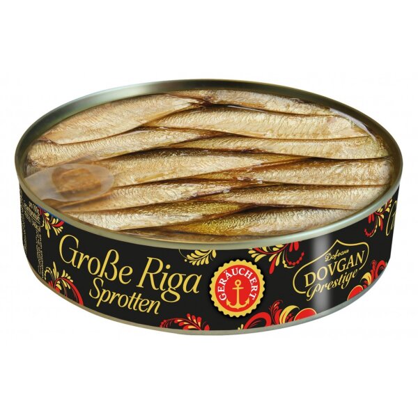 Dovgan Prestige Große Riga Sprotten geräuchert 120g