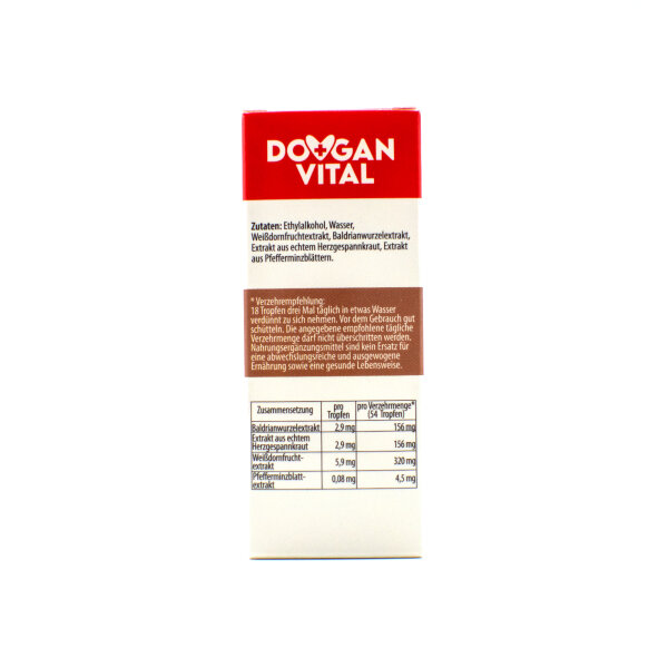Dovgan Vital Kräutertropfen 40 ml – Weißdorn, Baldrian, Herzgespann & Pfefferminz