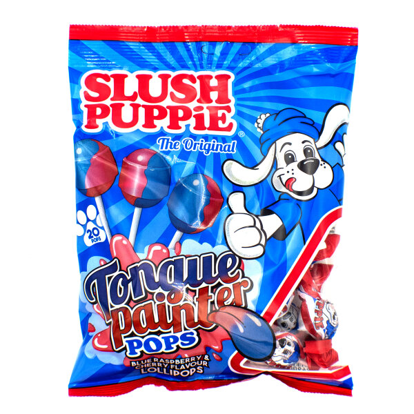 Slush Puppie Tongue Painter Pops 20 Stück – Blue Raspberry & Cherry