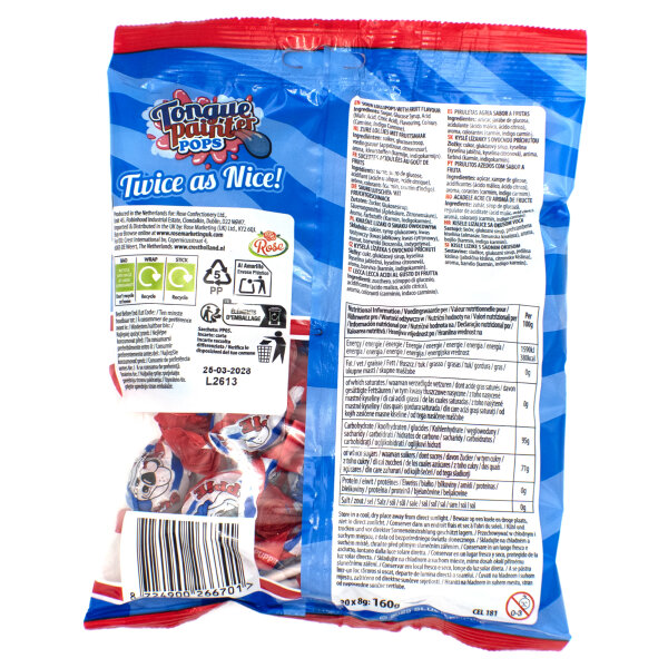 Slush Puppie Tongue Painter Pops 20 Stück – Blue Raspberry & Cherry