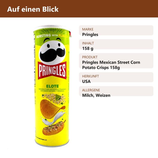 Pringles Mexican Street Corn Potato Crisps 158g