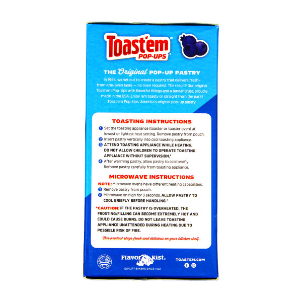 ToastEm Pop-Ups Frosted Blueberry 288g USA Import