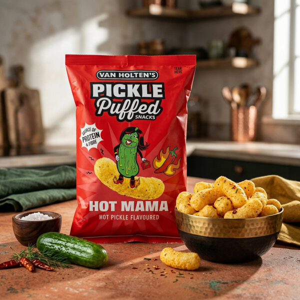 Van Holtens Pickle Puffs Hot Mama 90g