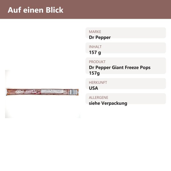 Dr Pepper Giant Freeze Pops 157g